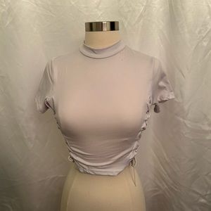 White Corset Crop Top